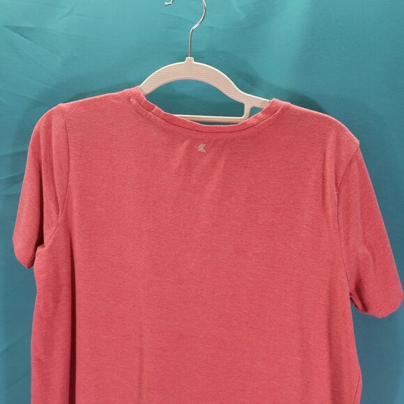 Freedom Trail Kyodan Womens V-Neck T-Shirt Rose Pink Short Sleeve Casual Top Siz - Picture 9 of 10